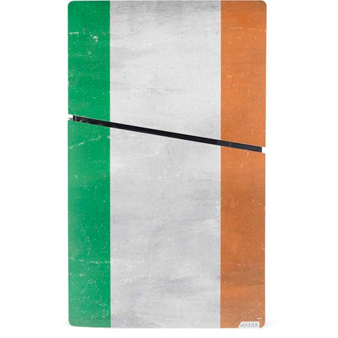 Ireland Flag Distressed PS5 Slim Digital Edition Console Skin